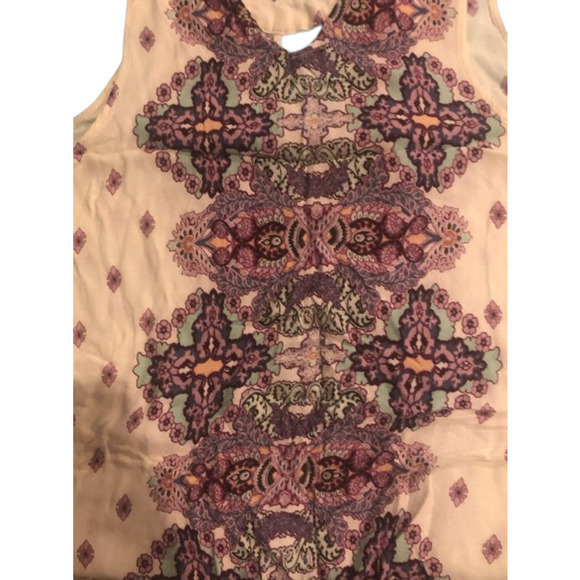 TAYLOR &‎ SAGE High-Neck Keyhole Woven Tank Boho Festival Print Sleeveless - Picture 8 of 10